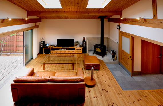 「趣味を拘り尽くすための家」リビング