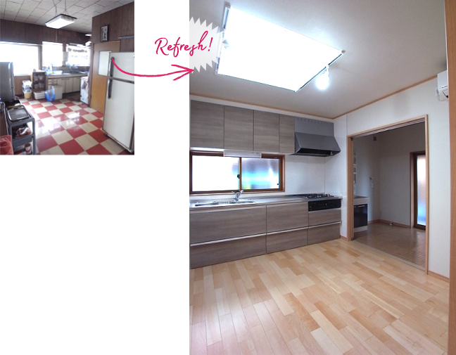 南区U邸キッチンリノベーション